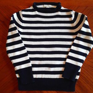 Crewcut Navy and White Stripped Sweater - Size 4-5